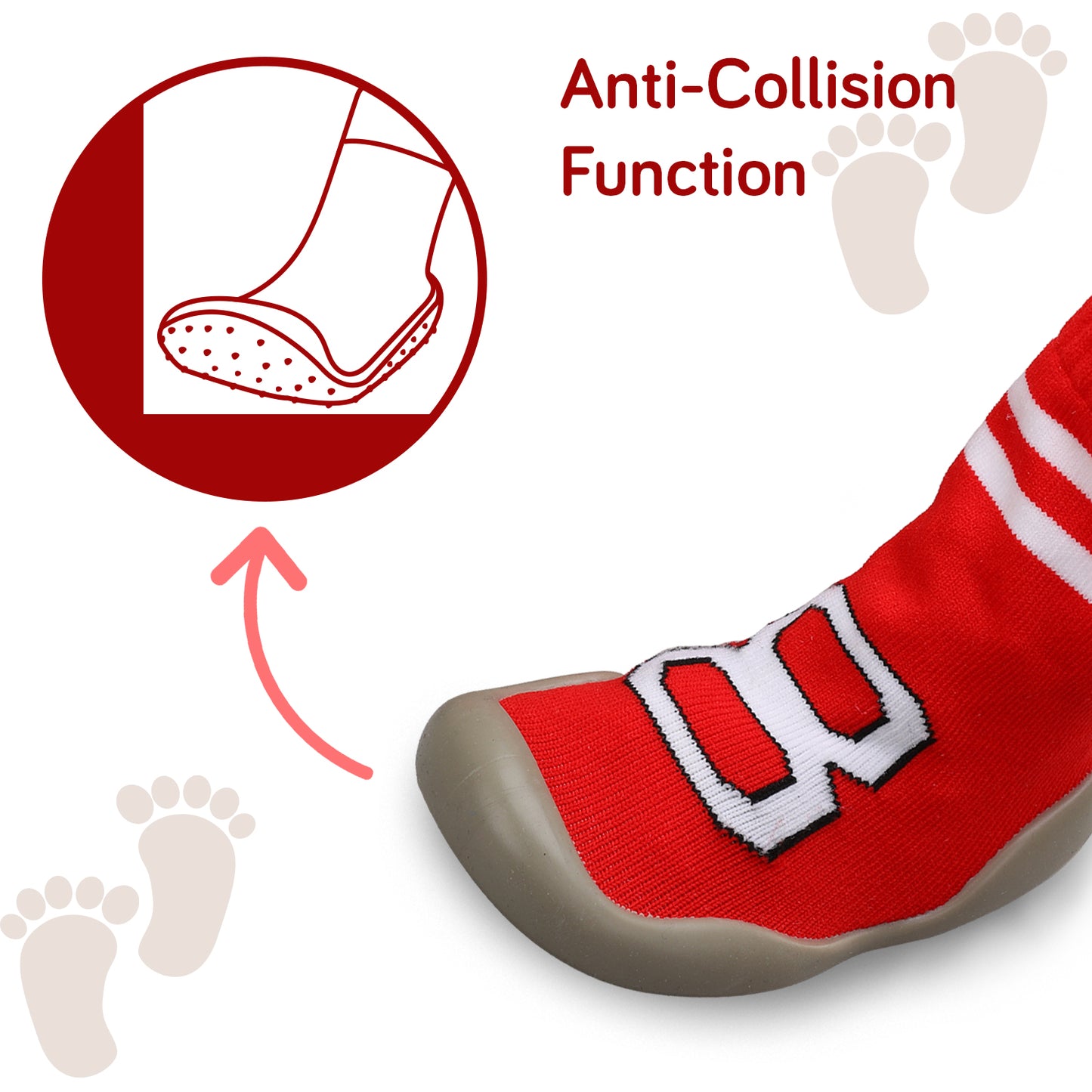 Baby Sock Shoes, Red 88, Medium