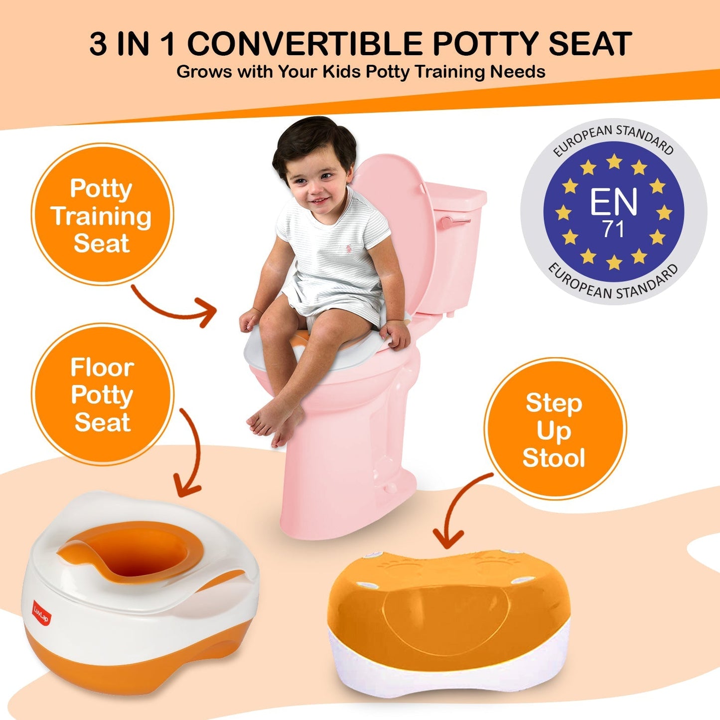 Classic Baby Potty Seat, Orange