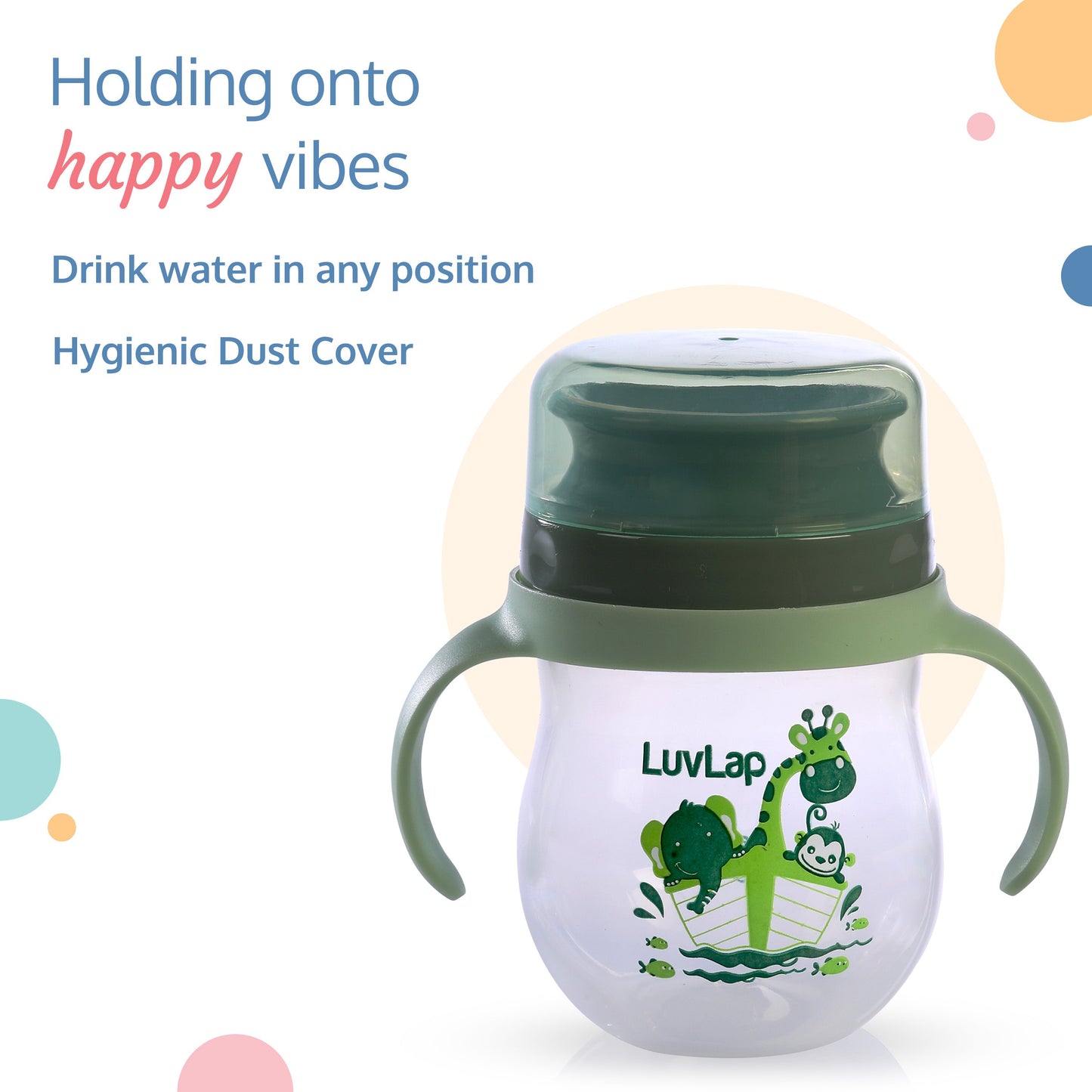 Baby Bite Resistant Soft Spout 360° Sipper Cup, 240 ml, Green