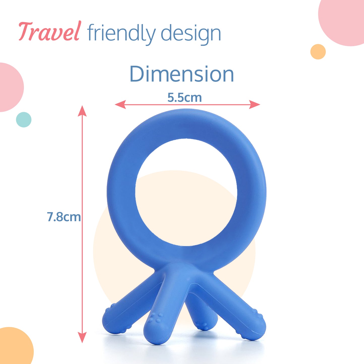 Silicone Baby Teether (Blue)