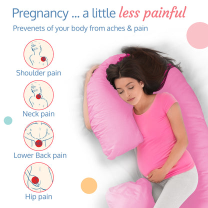 C - Shaped Pregnancy Pillow - Deep Pink