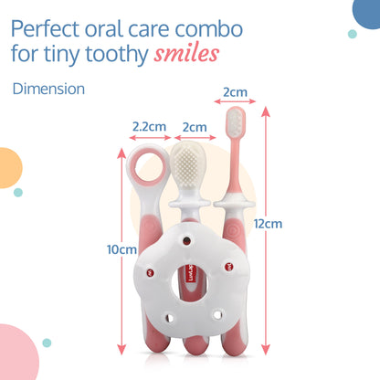 Baby Training Toothbrush Set (White/Pink)