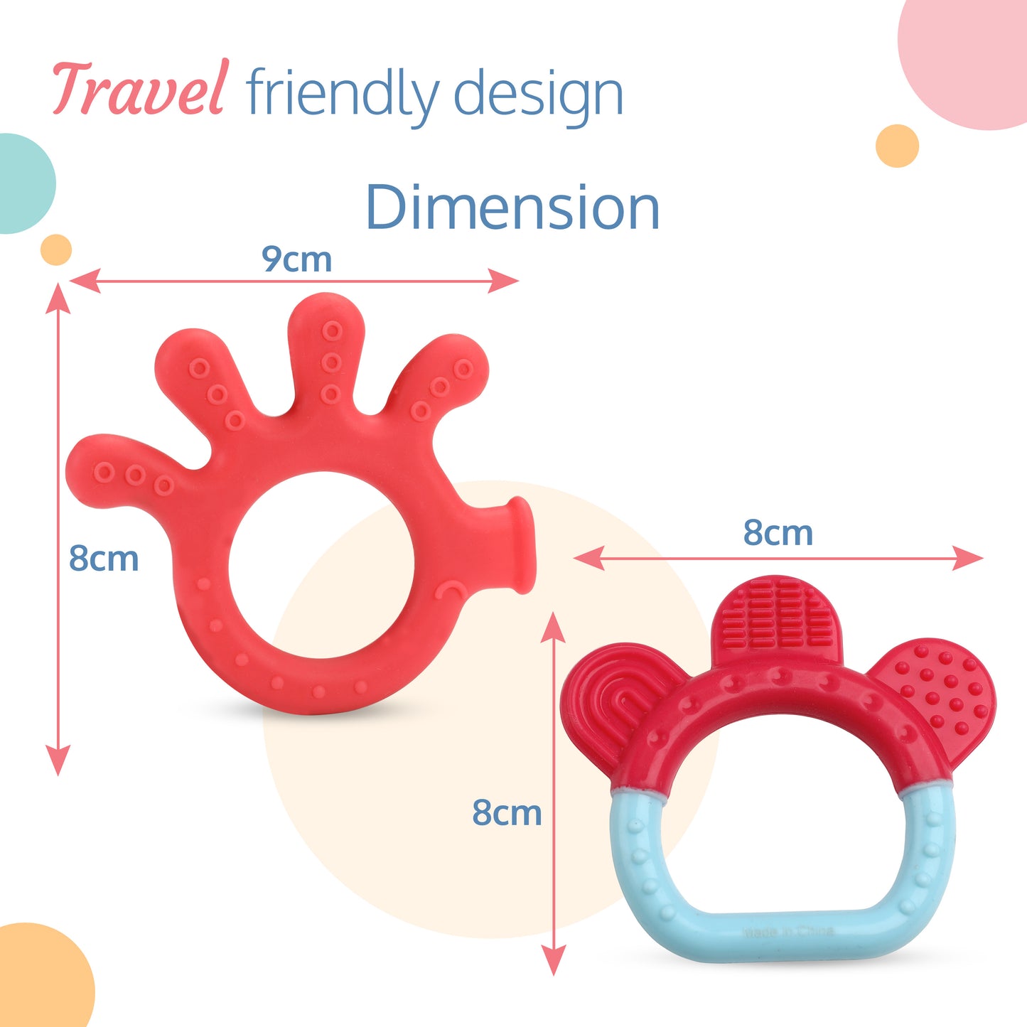 Baby Silicone Teether for teething gums, Finger & Ring