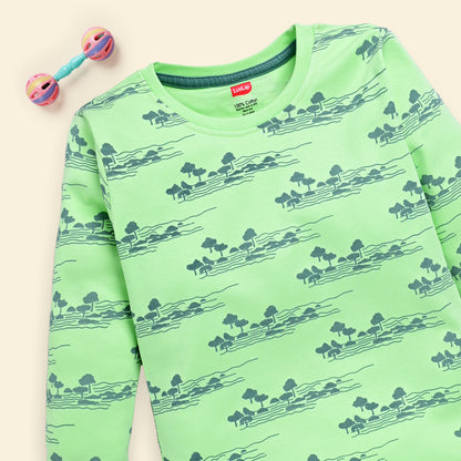 Baby Boys Regular Fit 100% Cotton Full Sleeves Boys T-Shirts Sets Pack Of 4, Paradise Green, Pink Rose, White & Mango