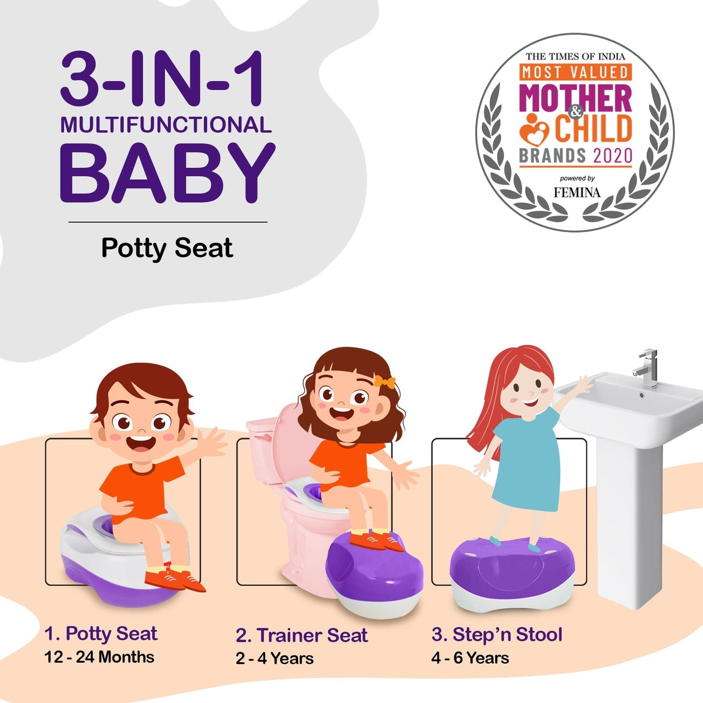 Classic Baby Potty Seat, Purple