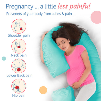 C - Shaped Pregnancy Pillow - Blue Radiance
