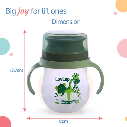 Baby Bite Resistant Soft Spout 360° Sipper Cup, 240 ml, Green