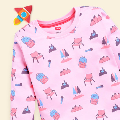 Baby Boys Regular Fit 100% Cotton Full Sleeves Boys T-Shirts Sets Pack Of 4, Paradise Green, Pink Rose, White & Mango