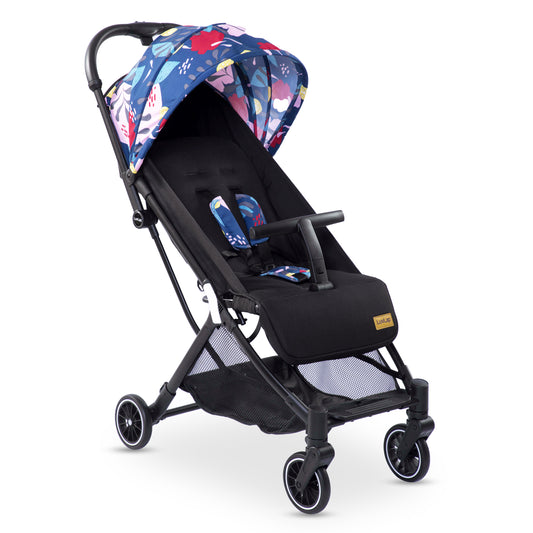 Urbane Baby Stroller/Pram with 5 Point Safety Harness,Easy Fold,Extended Canopy,Multi Level Recline,Looking Window,Easy Assembly,6 Month + (Multicolor Printed)