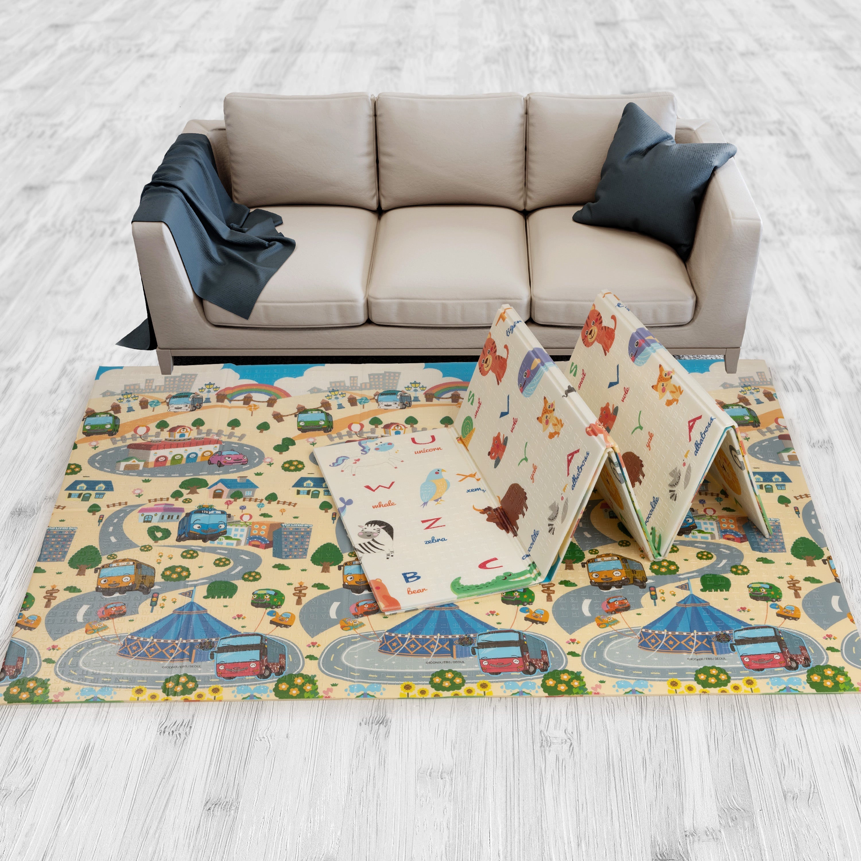 Double sided play sales mat