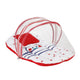 Baby Bed with thick Mattress & Mosquito Net (White & Red)