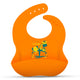 Silicone Baby Bib for Feeding & Weaning babies & Toddlers, Waterproof (Orange)