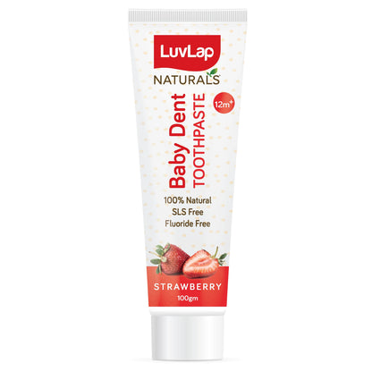 Naturals Baby Dent 100% Natural Toothpaste for Kids, Strawberry Flavour, 100g