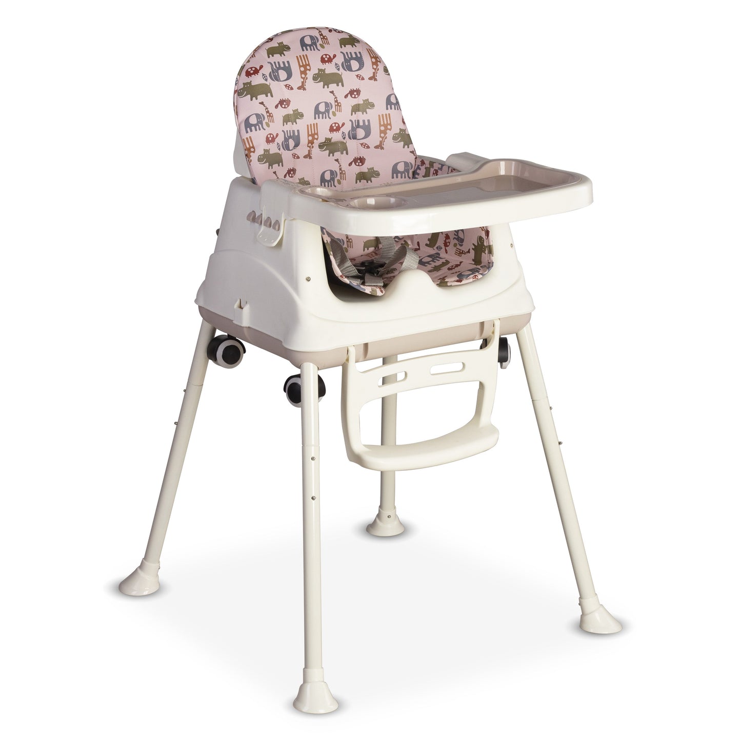 4 in1 High Chair for Kids, 6 Month to 3 Years, Portable (Pink)