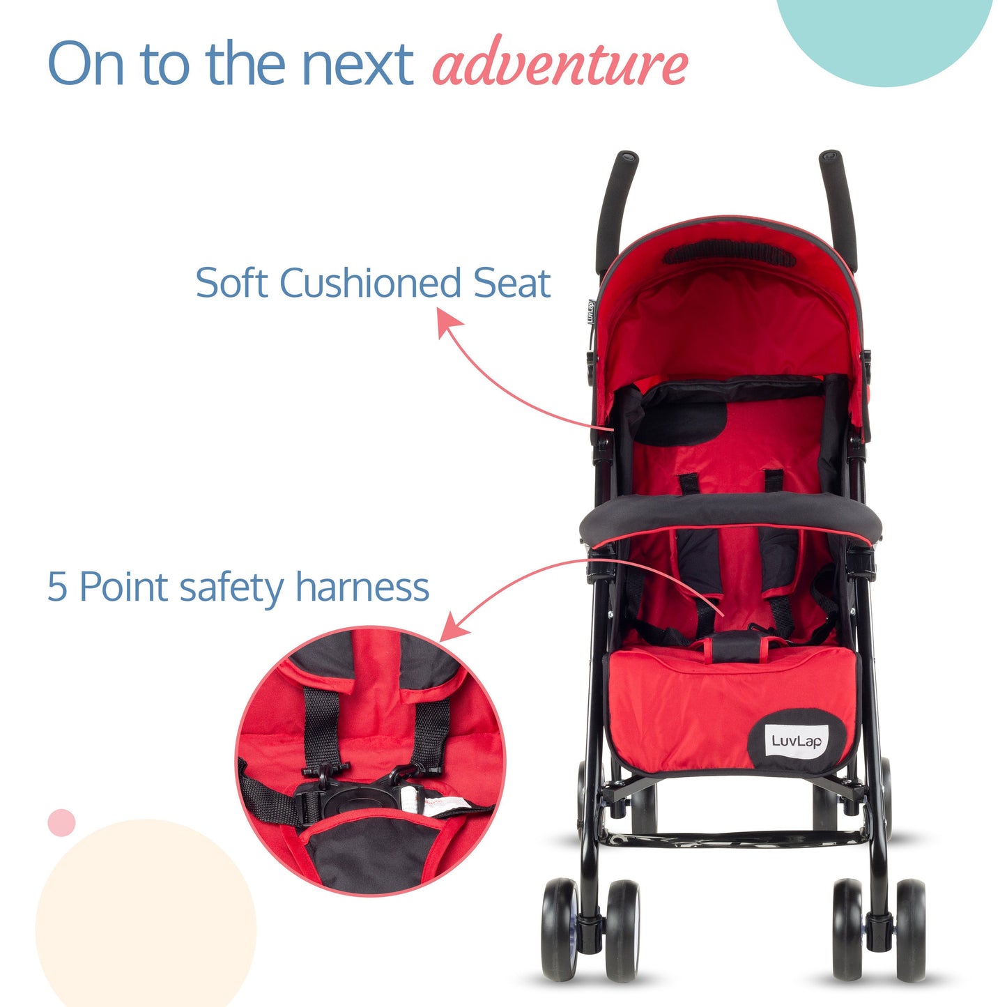 City Baby Stroller Buggy, Red | The Best Prams online in India