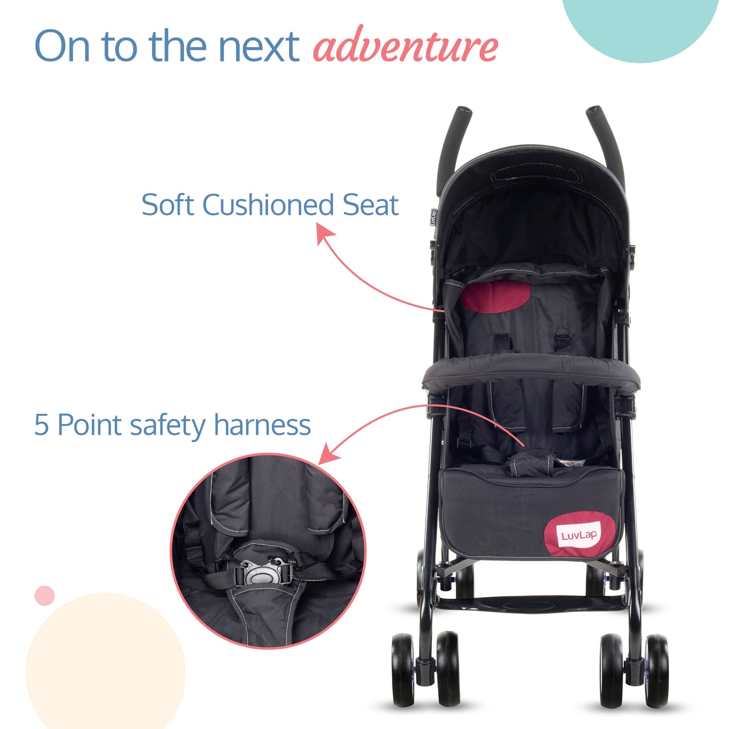 City Baby Stroller Buggy, Black, Newborn stroller in India