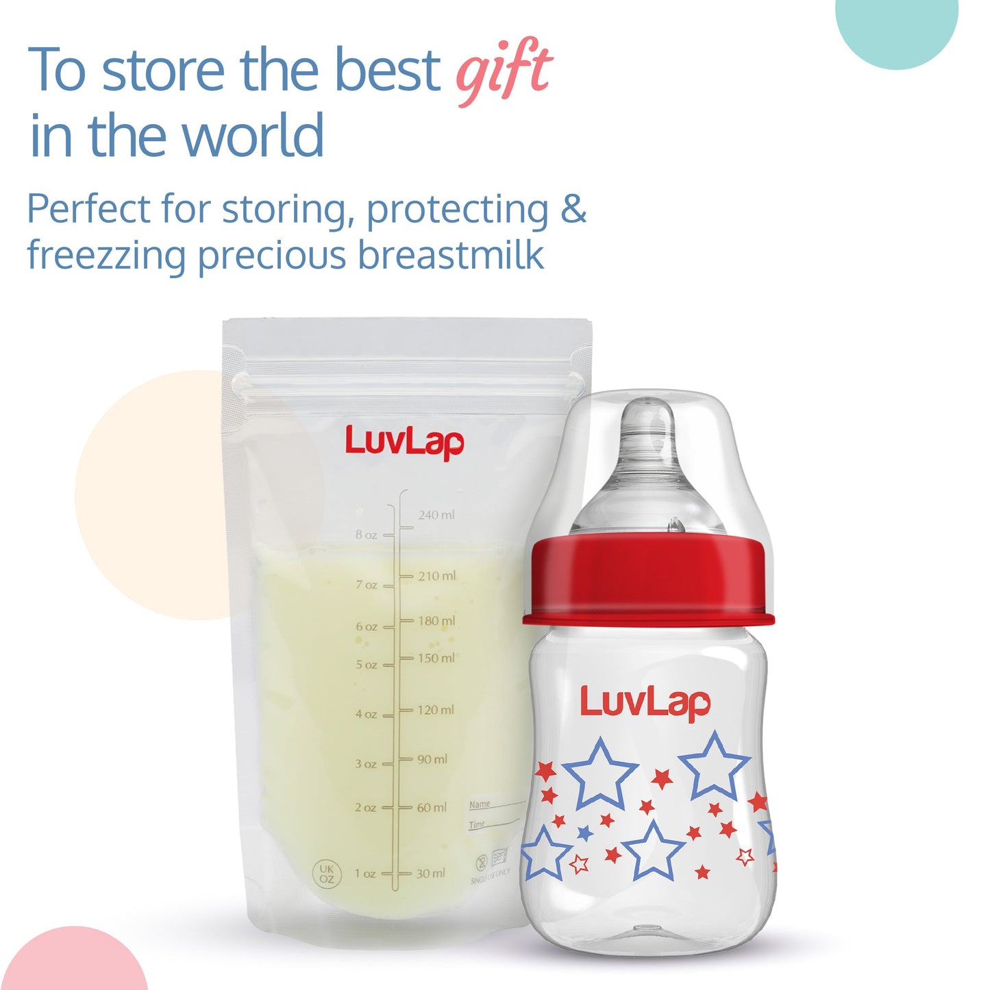 Baby Breast Milk Storage Bags, BPA Free (Pack of 25 Bags)