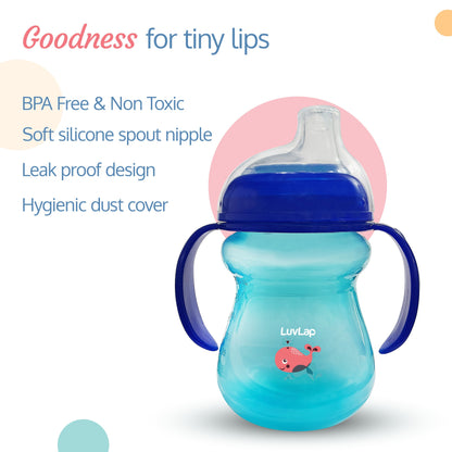 Moby Little Spout Sippy Cup, 240Ml, Blue