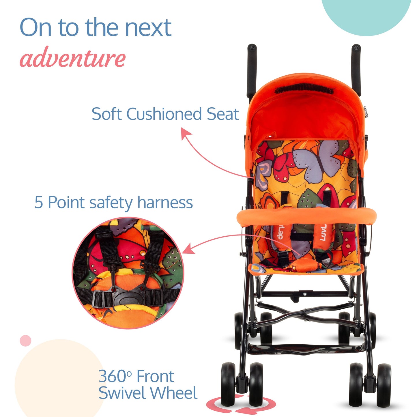 Tutti Frutti Baby Stroller Buggy, Orange