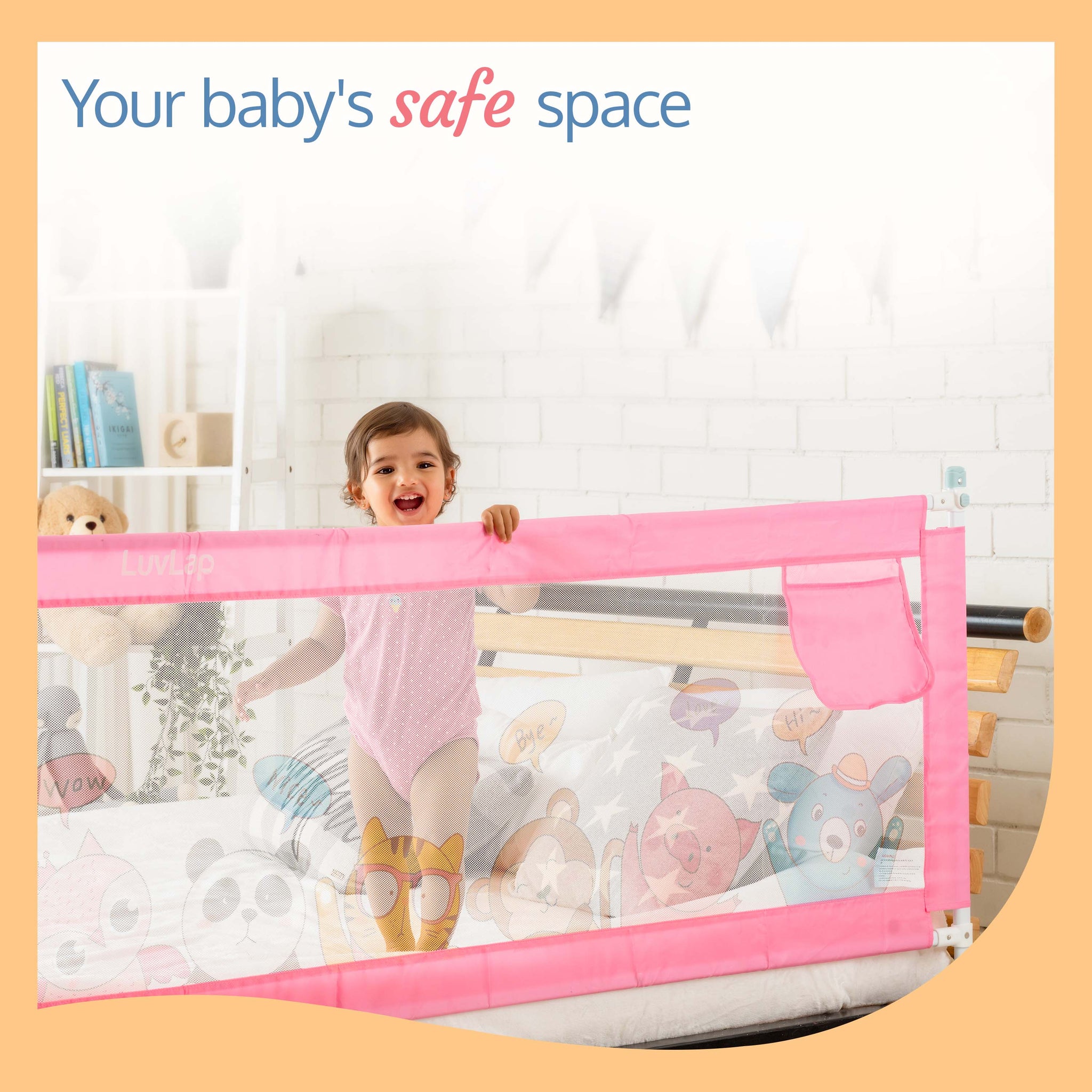 Buy Comfy Baby Bed Rail, Pink Online at Best Price – Luvlap Store