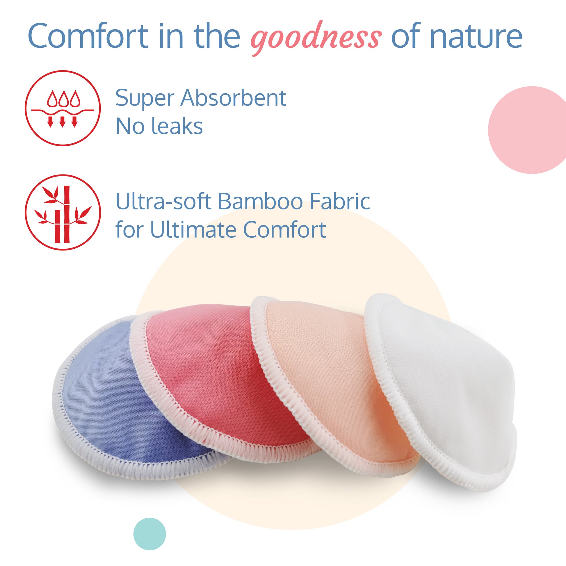 Buy LuvLap Natural Bamboo Washable Nursing Breast Pads, 8 pcs Online at  Best Price – Luvlap Store