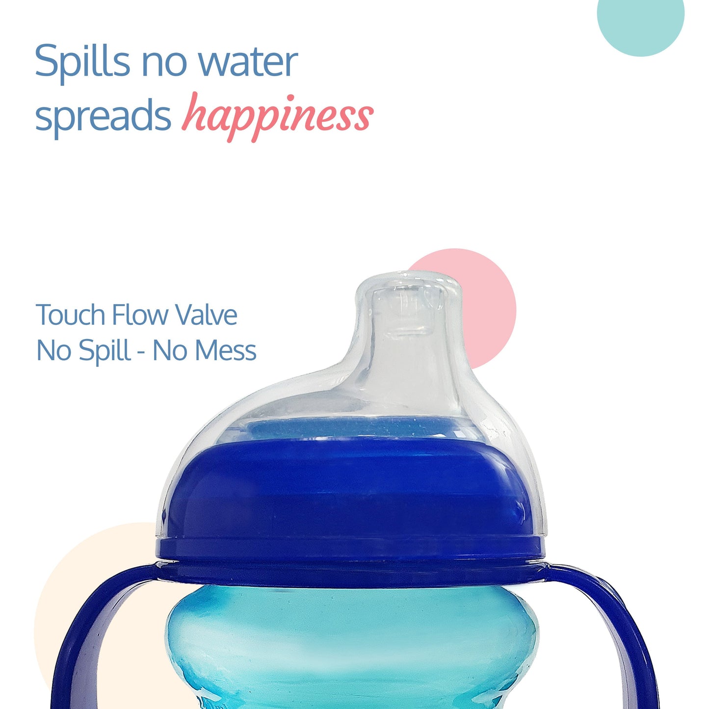 Moby Little Spout Sippy Cup, 240Ml, Blue