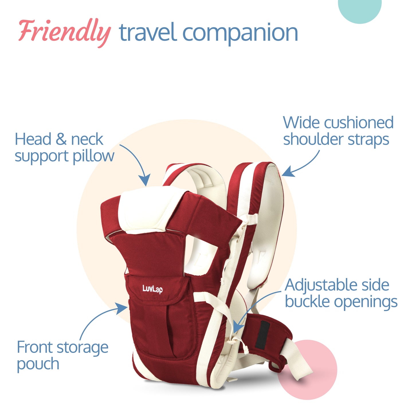 Elegant Baby Carrier, Red