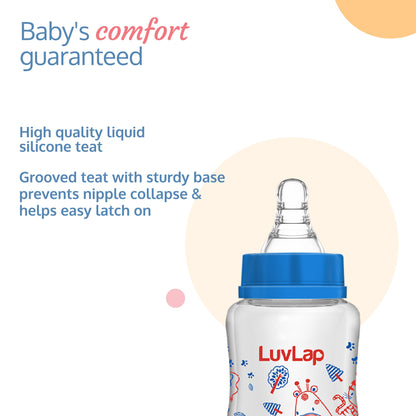 Slim Neck Essential Baby Feeding Bottle, 125ml, Jungle Tales