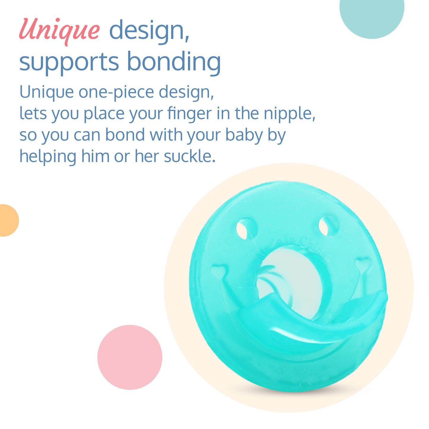 Baby Soother cum Pacifier, 100% Food Grade Silicone, 3 Months+, Green, Pack of 2