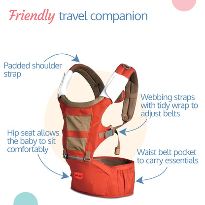 Royal Hip Seat Baby Carrier, Orange