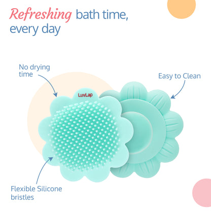 Baby Silicone Shower Brush(Green)