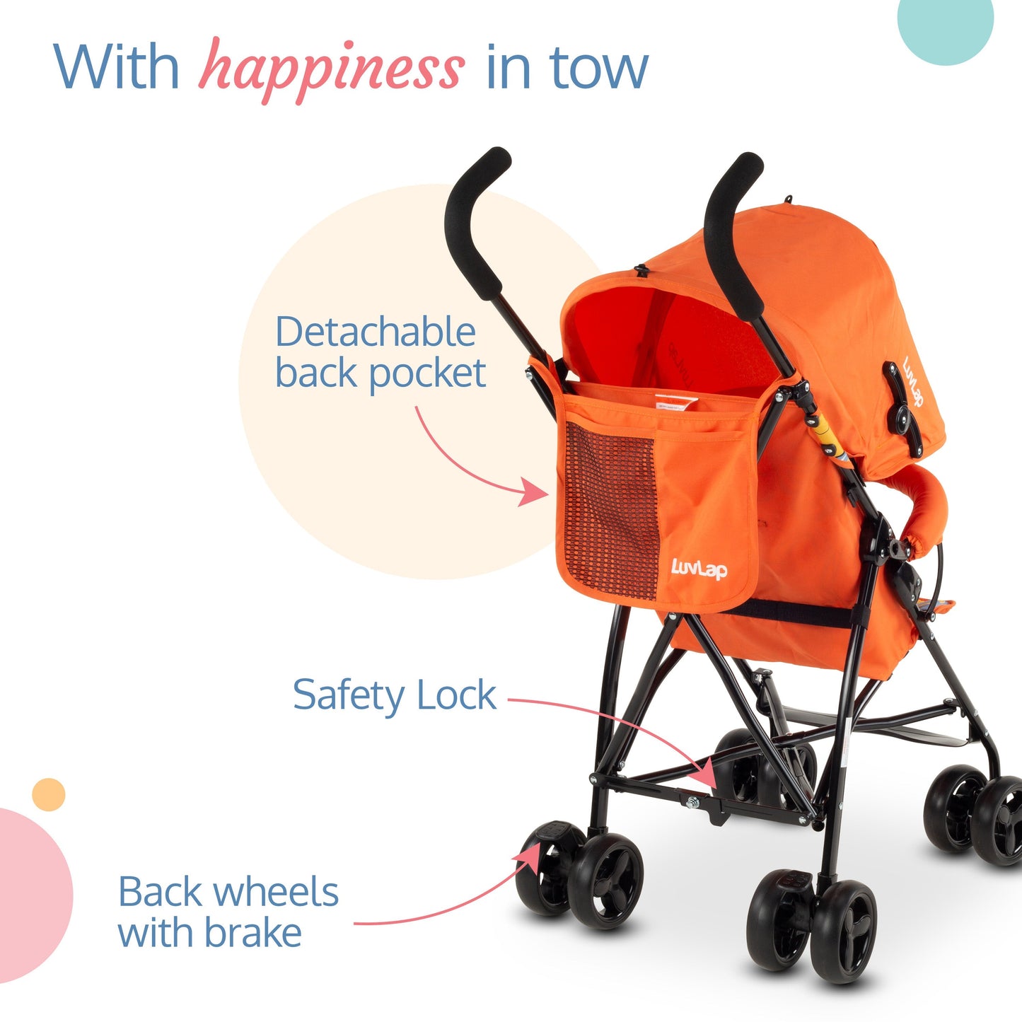 Tutti Frutti Baby Stroller Buggy, Orange