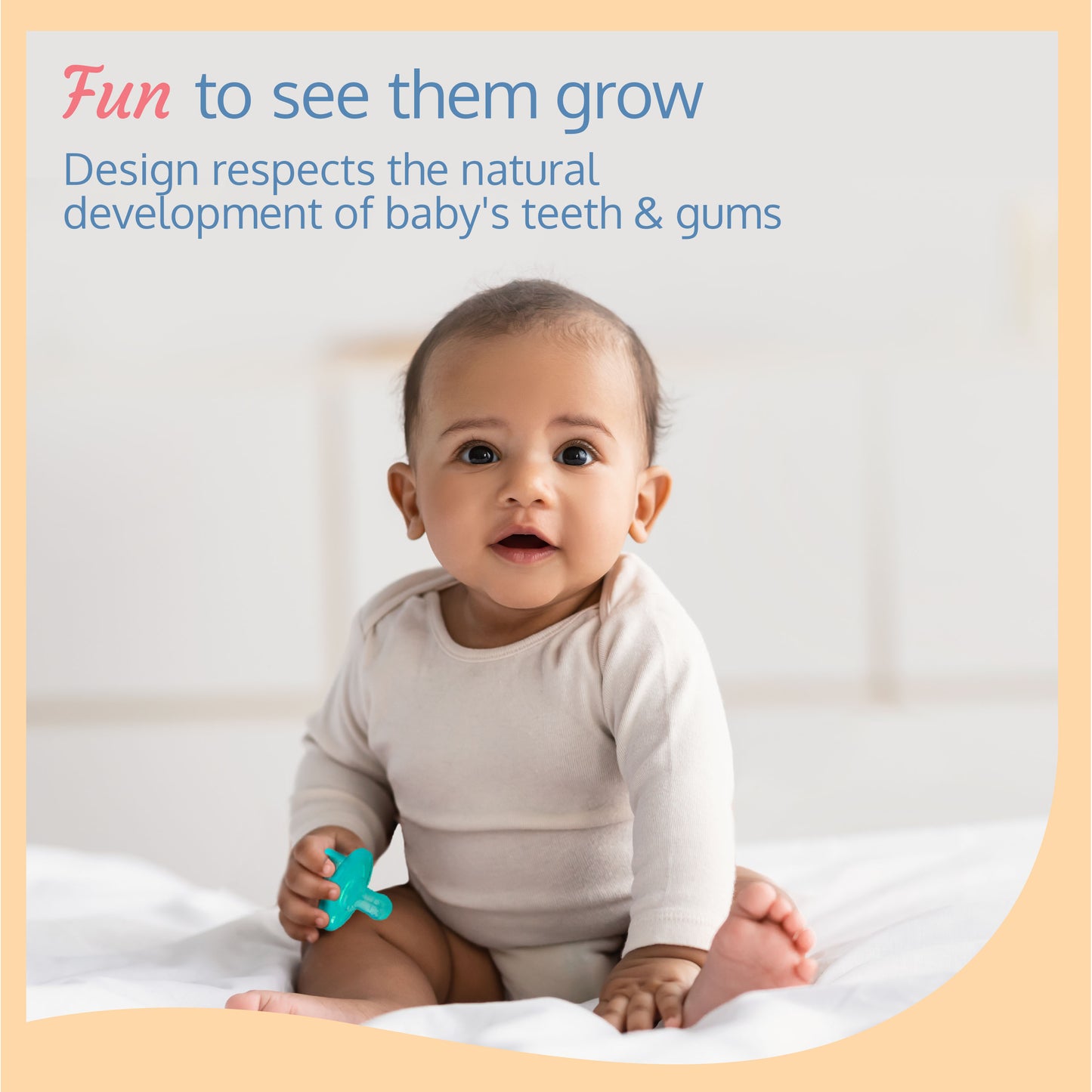 Baby Soother cum Pacifier, 100% Food Grade Silicone, 3 Months+, Green, Pack of 2