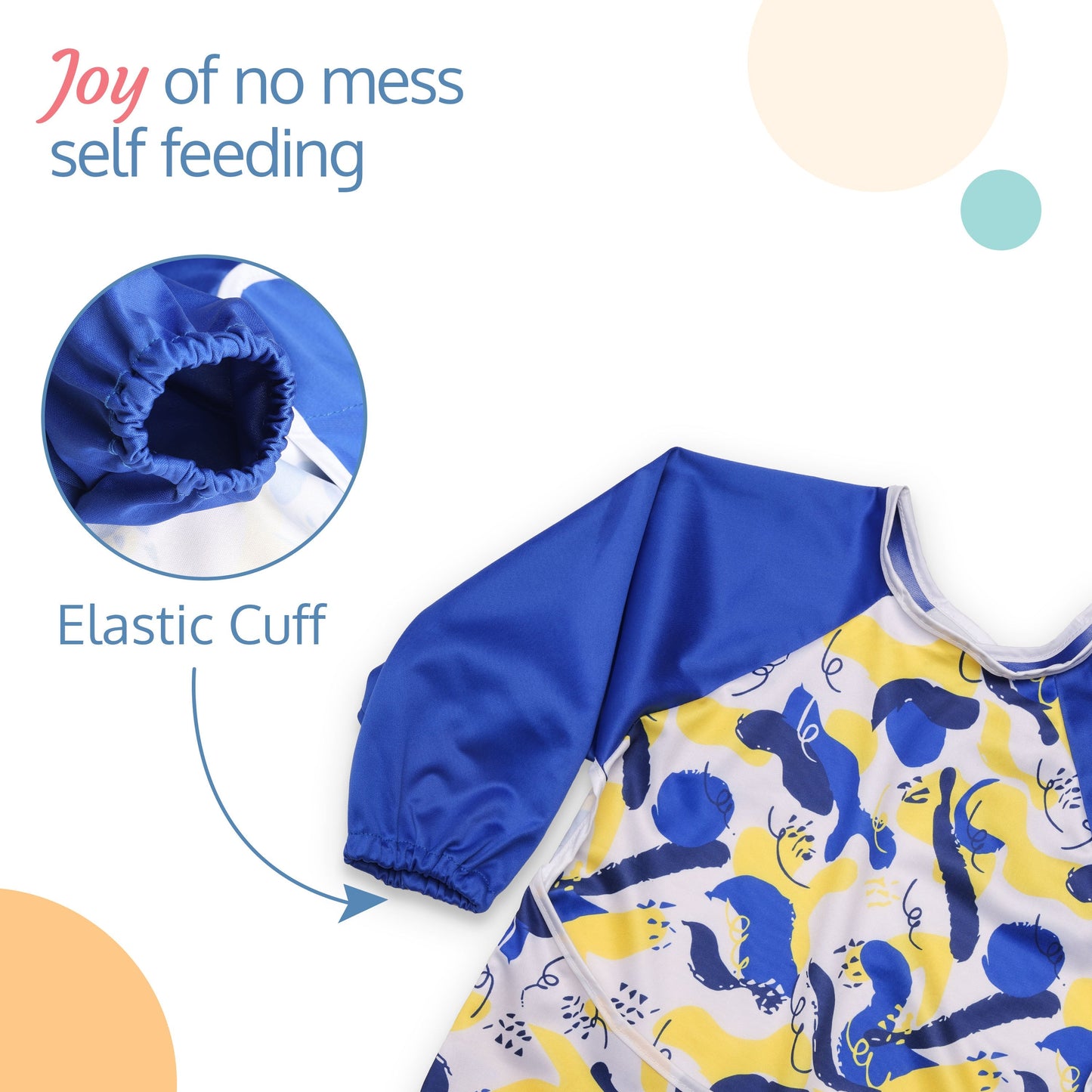 Baby Long Sleeve Bib,  Blue