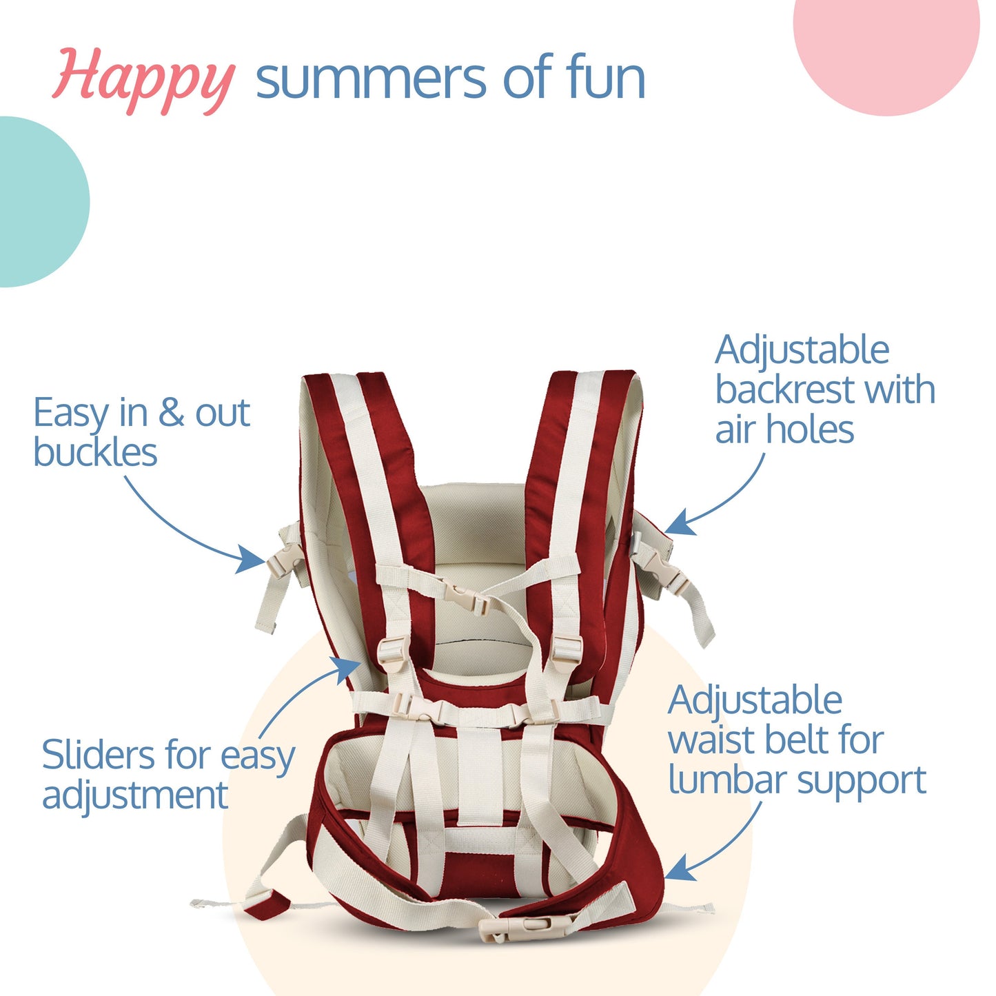 Elegant Baby Carrier, Red