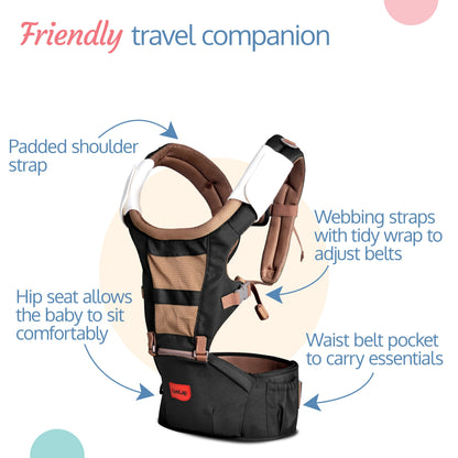 Royal Hip Seat Baby Carrier, Black