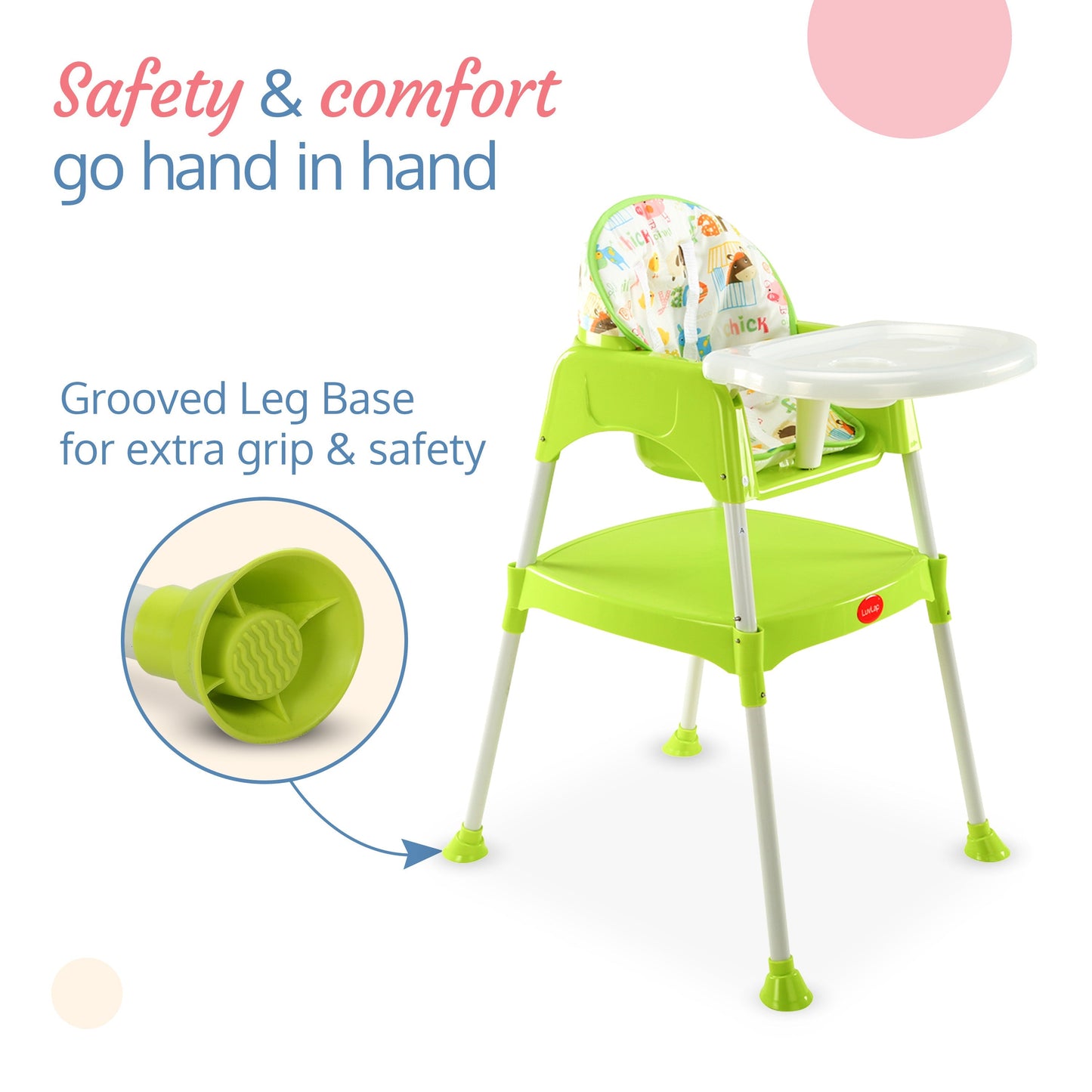 3-In-1 Baby High Chair, Green