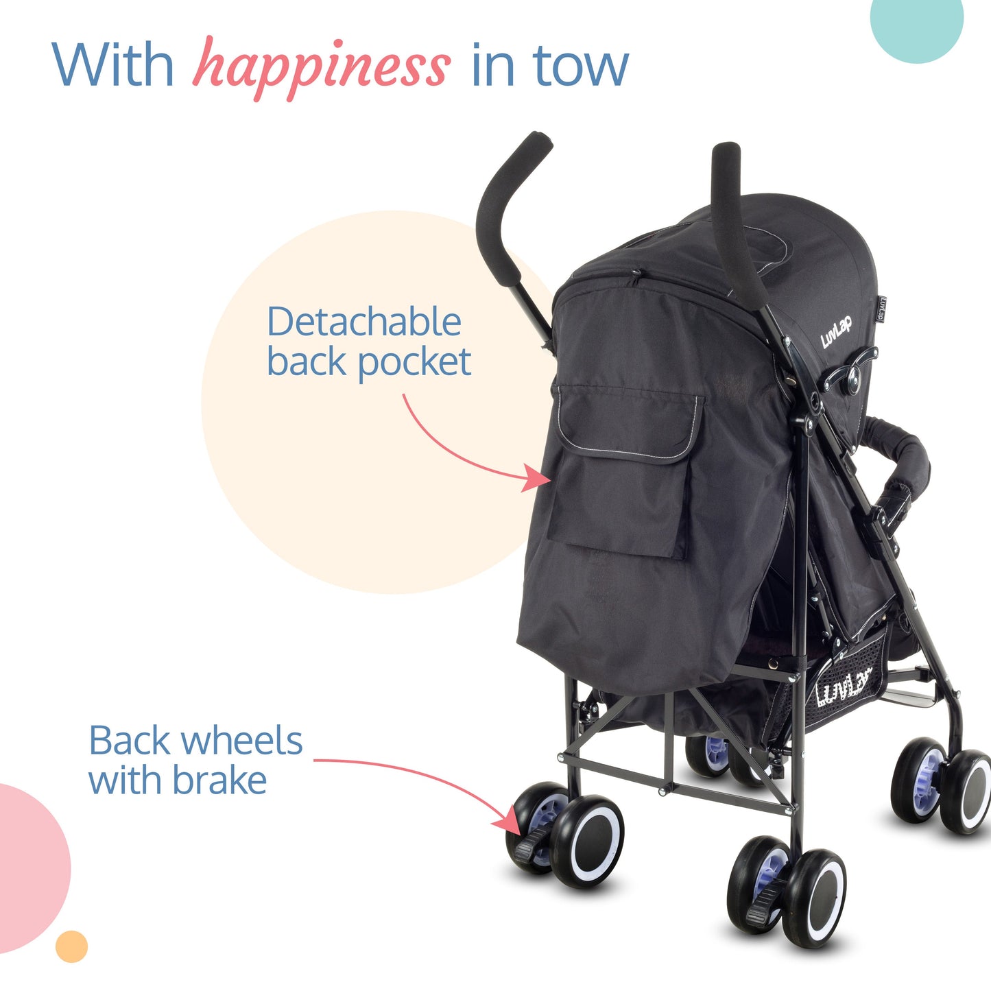 City Baby Stroller Buggy, Black, Cheapest newborn stroller in India