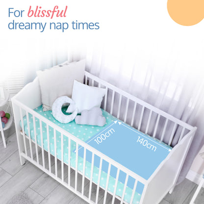 Instadry Baby Bed Protector, Sky Blue, Large