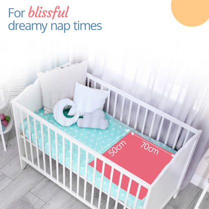 Dry Sheet - Salmon Rose & Baby Pink, 0m+ - Small 50 x 70cm, Pack of 2