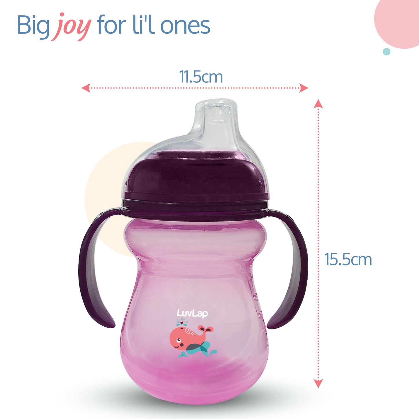 Moby Little Spout Sippy Cup, 240Ml, Purple