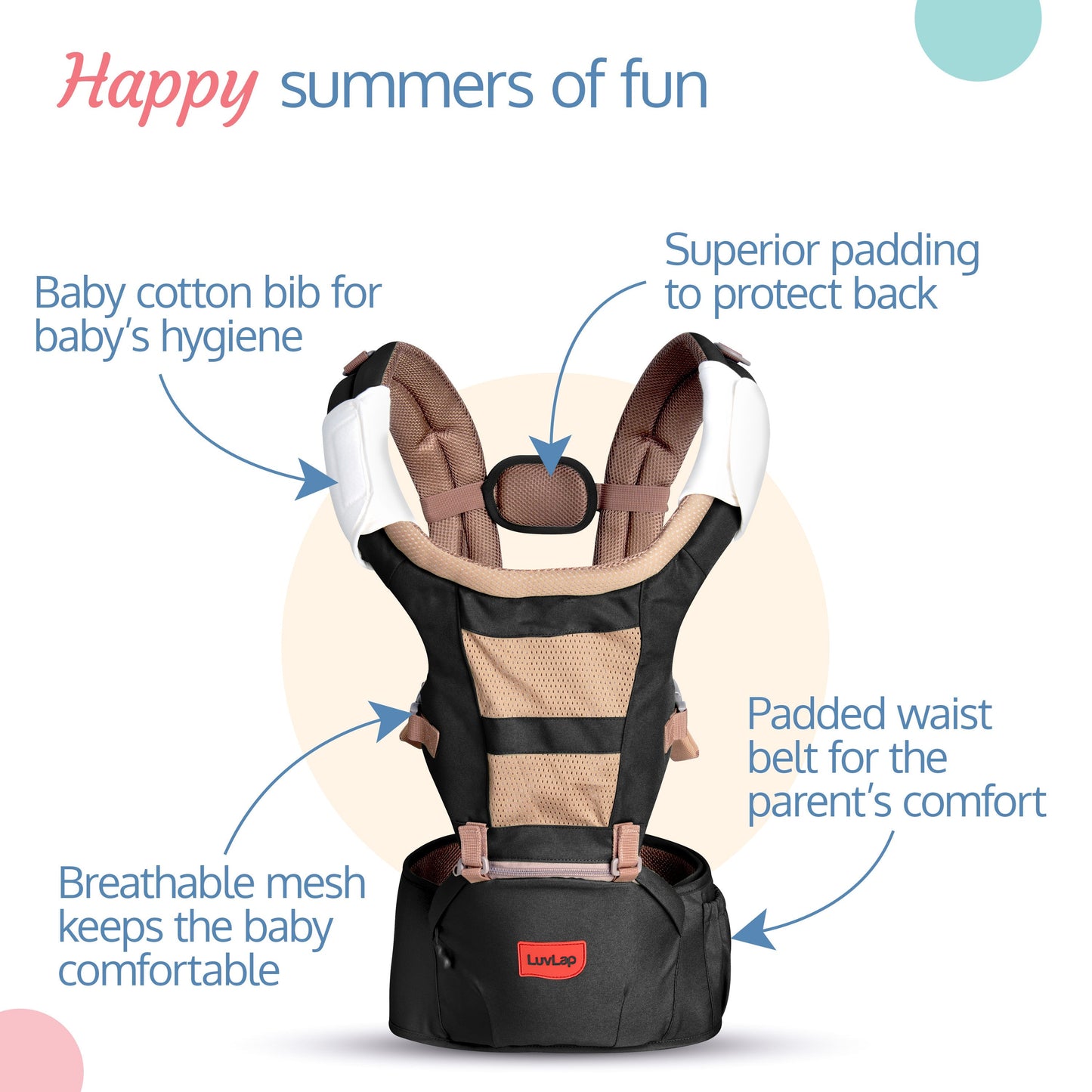 Royal Hip Seat Baby Carrier, Black