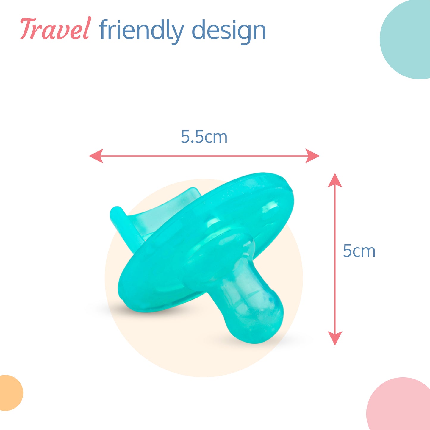 Baby Soother cum Pacifier, 100% Food Grade Silicone, 3 Months+, Green, Pack of 2