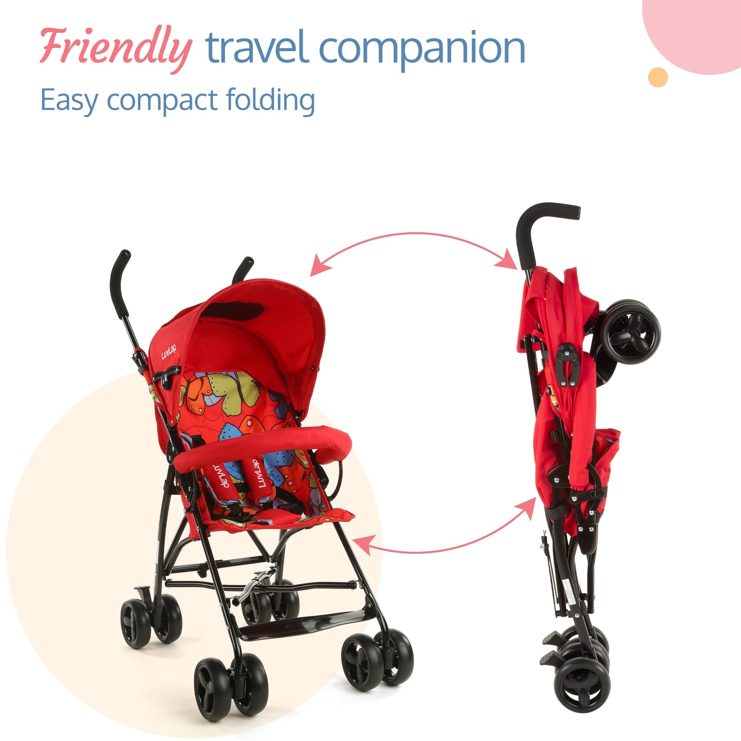 Tutti Frutti Baby Stroller Buggy, Red