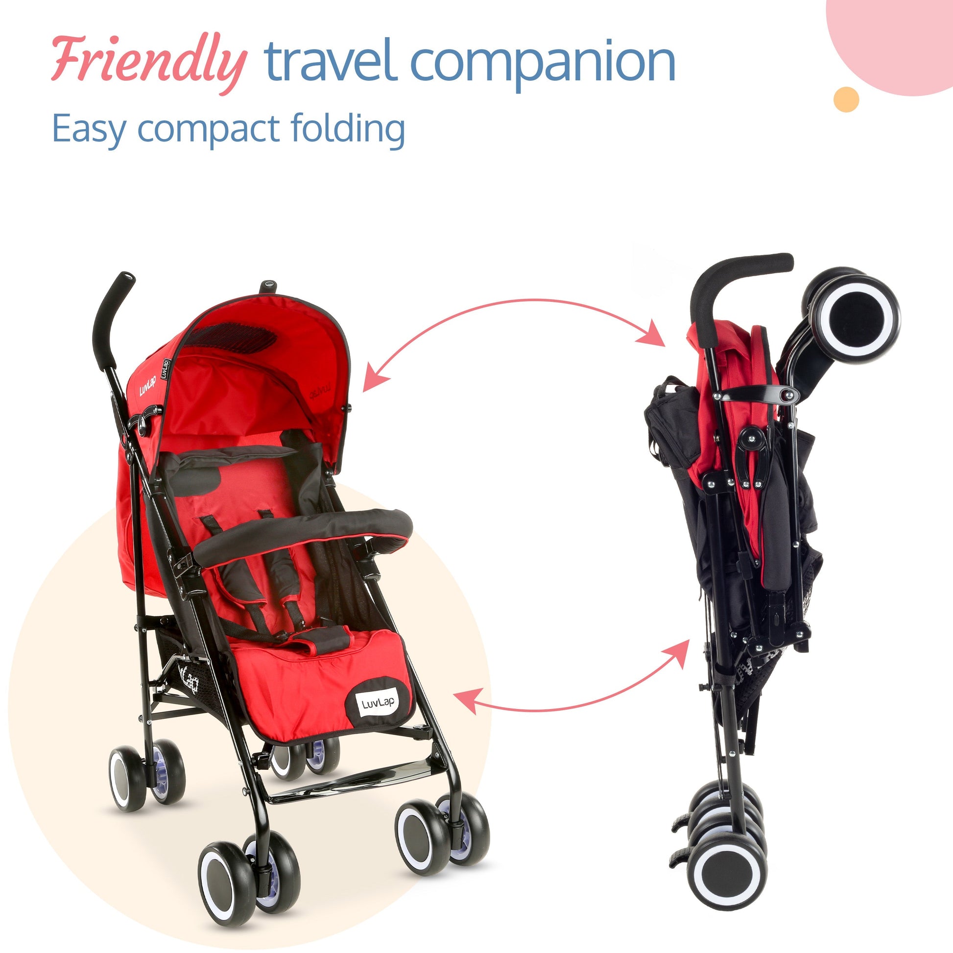 Buy Luvlap Red Tutti Frutti Stroller Buggy Compact And Travel Friendly For  Baby Online at Best Prices in India - JioMart.