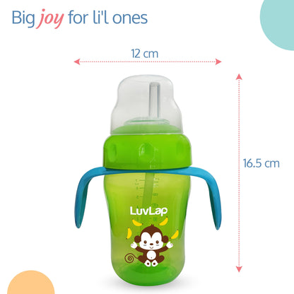 Banana Time 2-In-1 Straw & Spout Cup, 210Ml Green