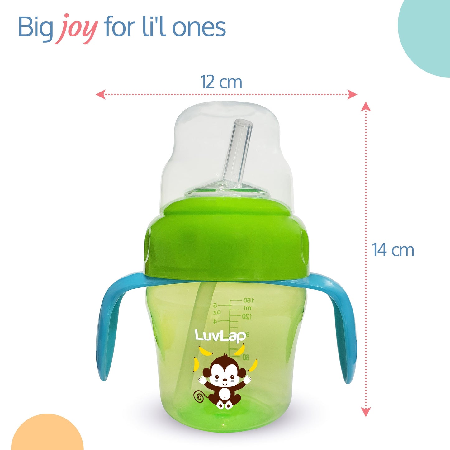 Banana Time 2-In-1 Straw & Spout Cup, 150Ml Green