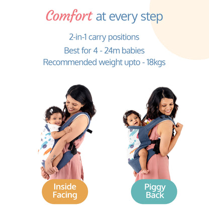 Adore Baby Carrier With 2 Carry Positions (Blue)