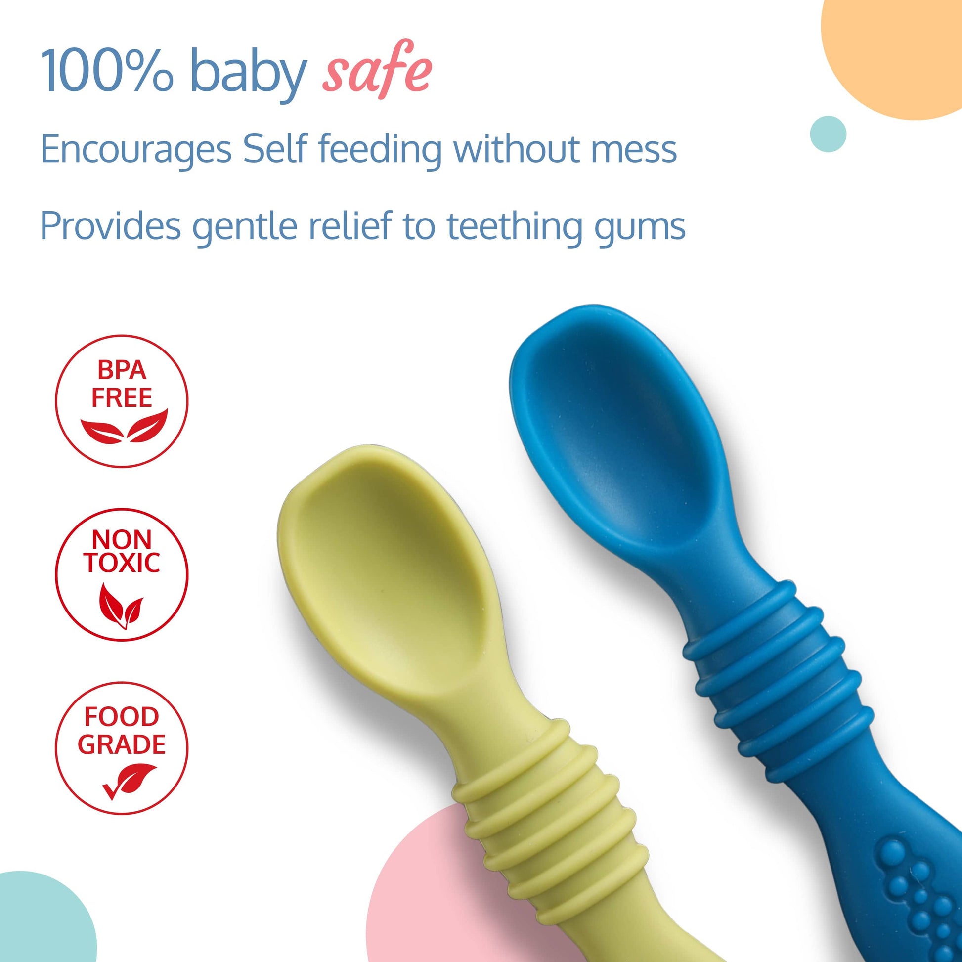 Spoon The Teething Egg Utensils Silicone Baby Led Weaning Spoons