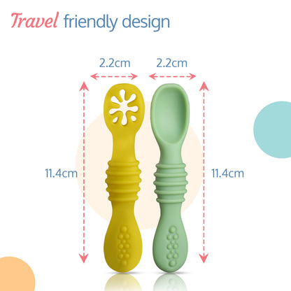 Baby - Led Weaning Silicone Spoons, Set Of 2